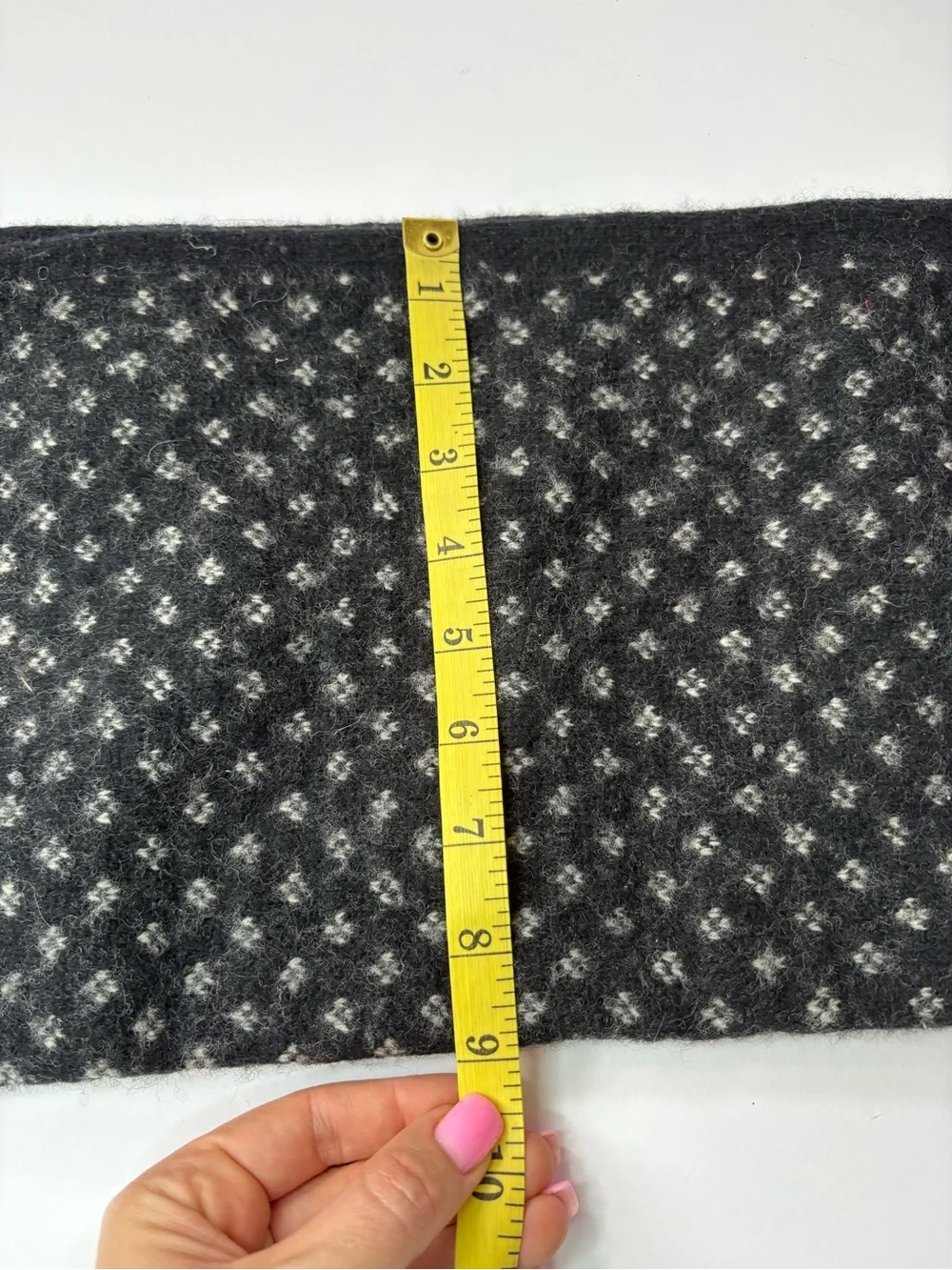 Lauren Ralph Lauren Black White Red‎ Print Lambs Wool Blend XOXO Scarf Preppy OS
